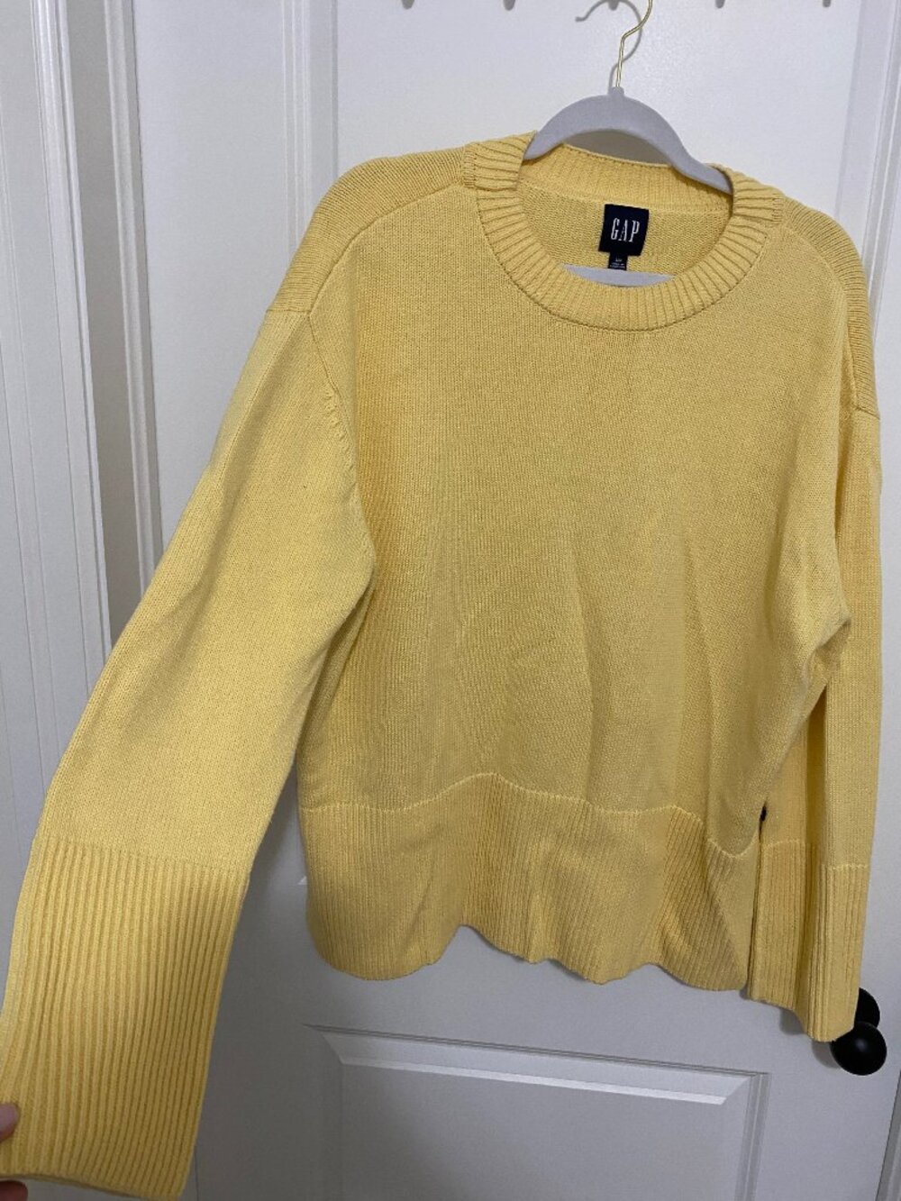 Butter Yellow 100% Cotton Gap Knit Sweater